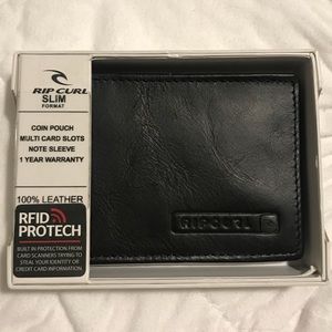 Men’s Black Leather Ripcurl Wallet